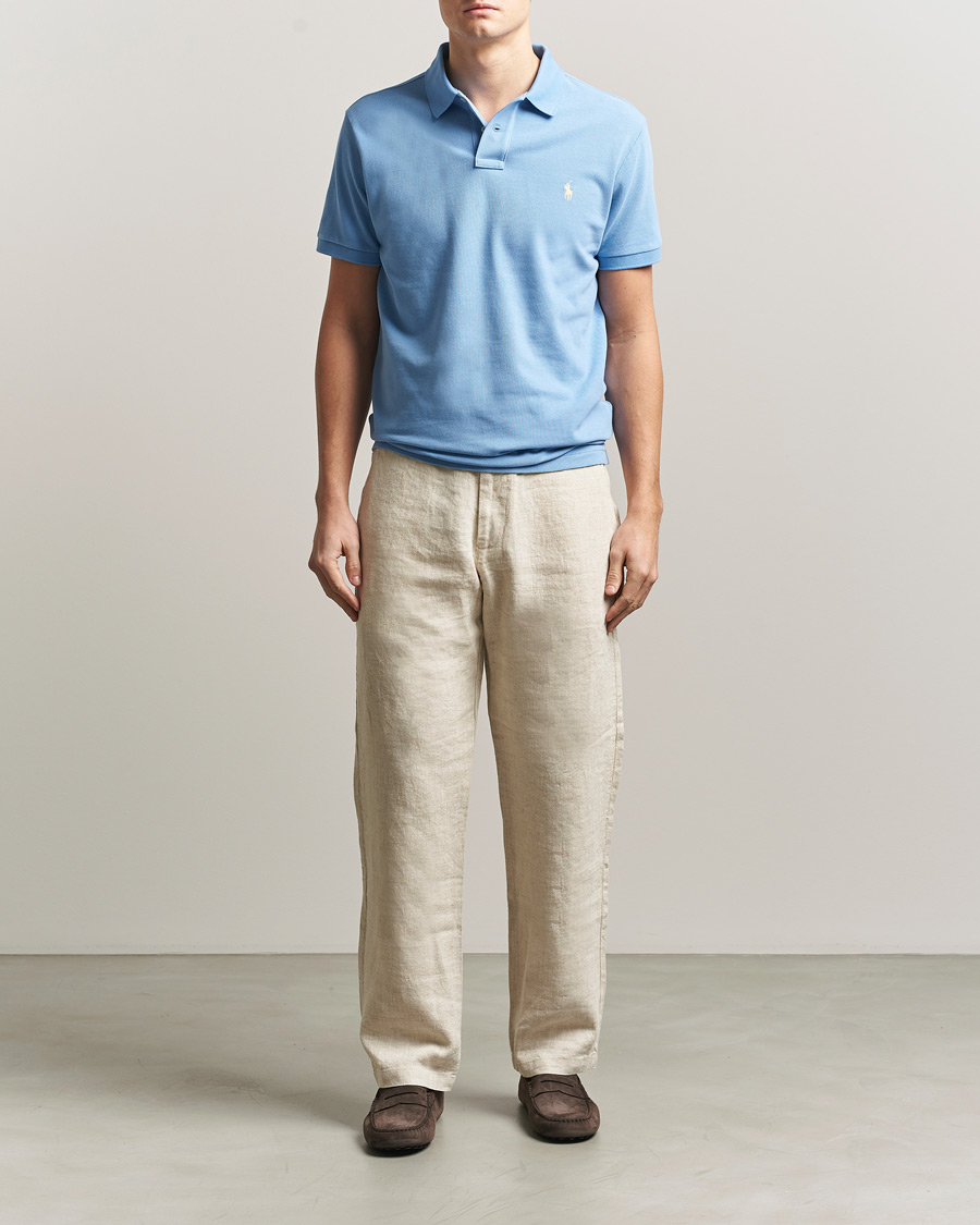 Uomini | Polo | Polo Ralph Lauren | Custom Slim Fit Polo Bristol Blue