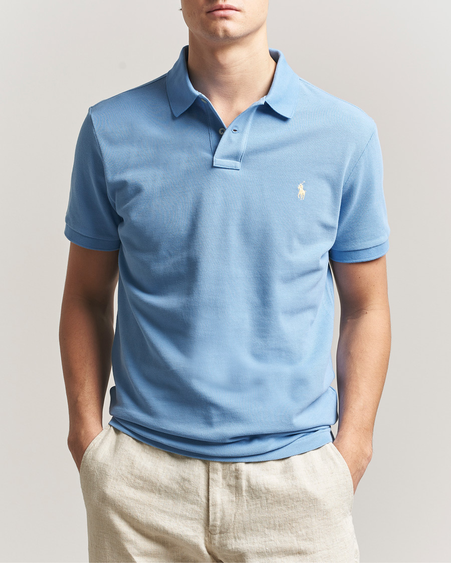 Uomini | Polo | Polo Ralph Lauren | Custom Slim Fit Polo Bristol Blue