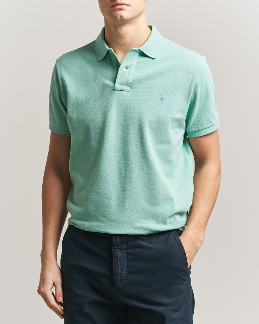 Uomini | Polo | Polo Ralph Lauren | Custom Slim Fit Polo Celadon