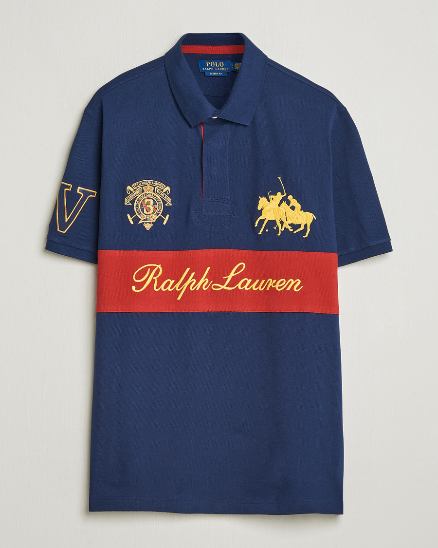 Uomini | Polo | Polo Ralph Lauren | Block Striped Polo Newport Navy