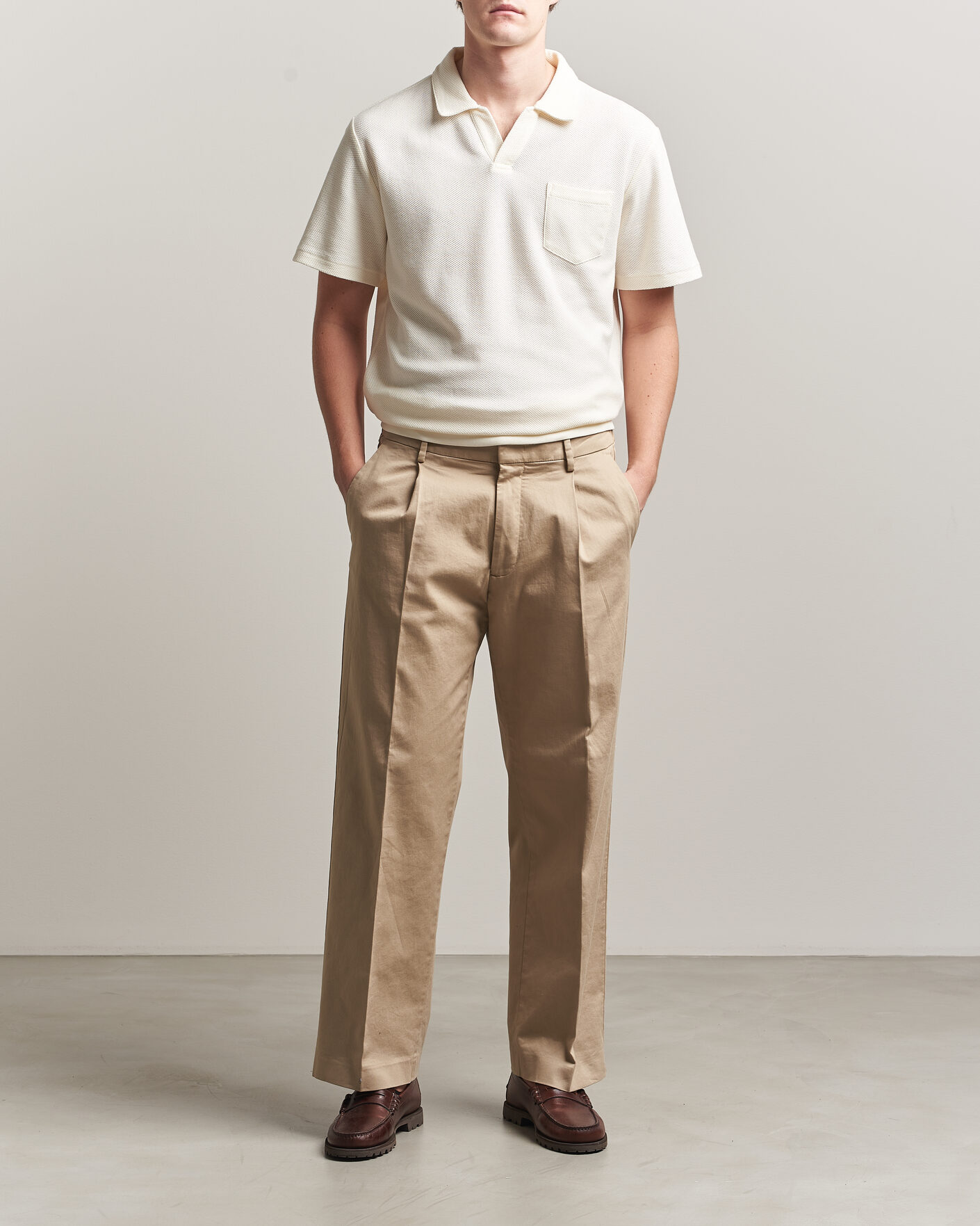 Uomini | Polo | Polo Ralph Lauren | Knitted Polo Pale Cream