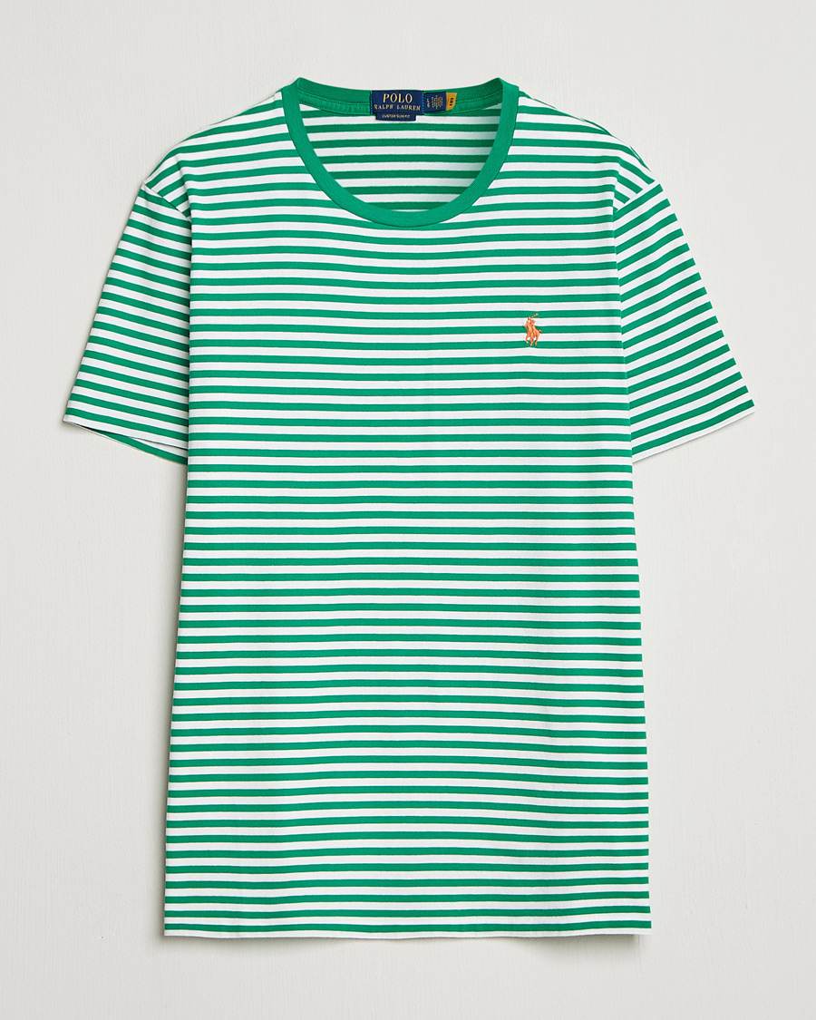 Uomini | T-shirt | Polo Ralph Lauren | Crew Neck Striped T-Shirt Billiard/White