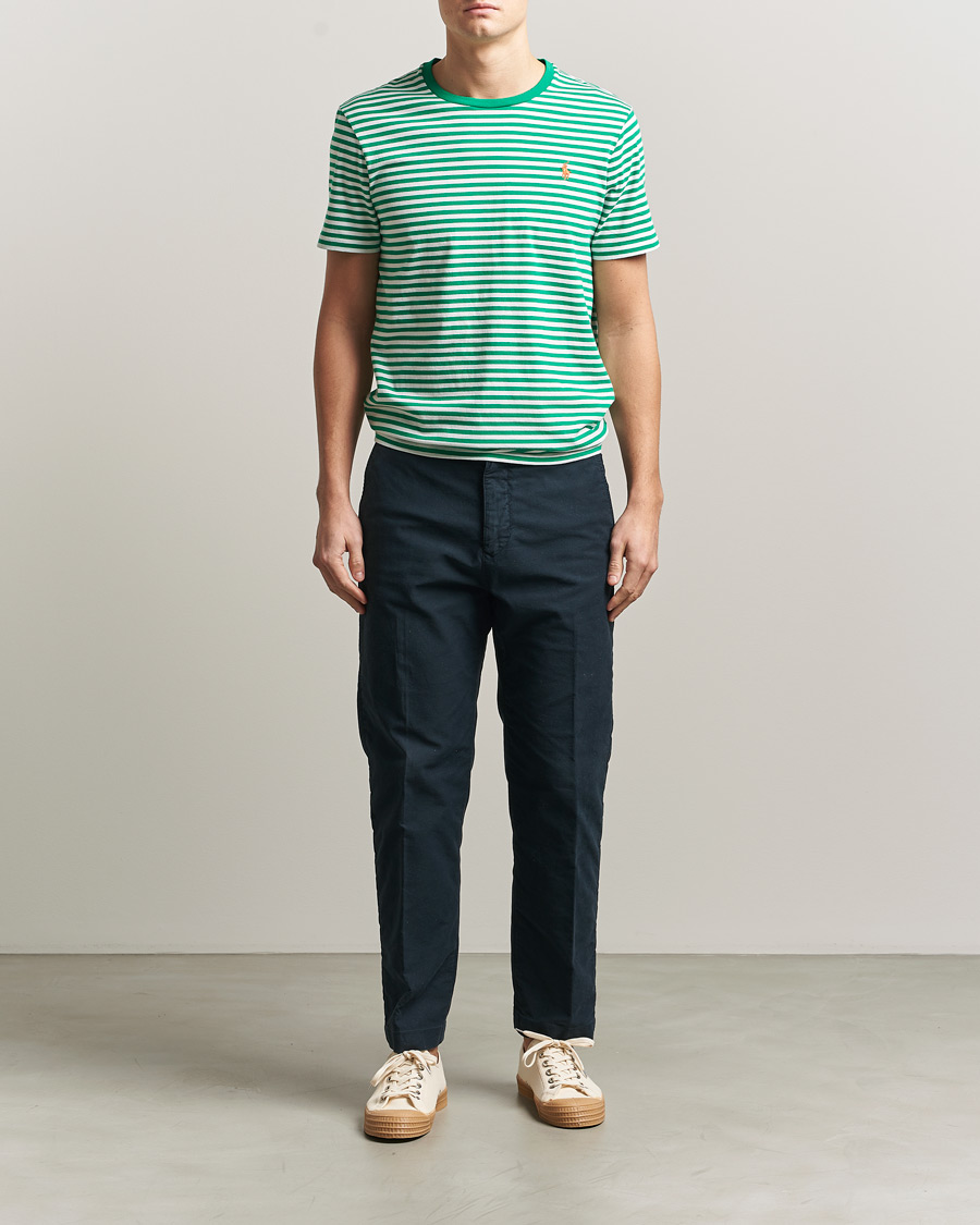Uomini | T-shirt | Polo Ralph Lauren | Crew Neck Striped T-Shirt Billiard/White