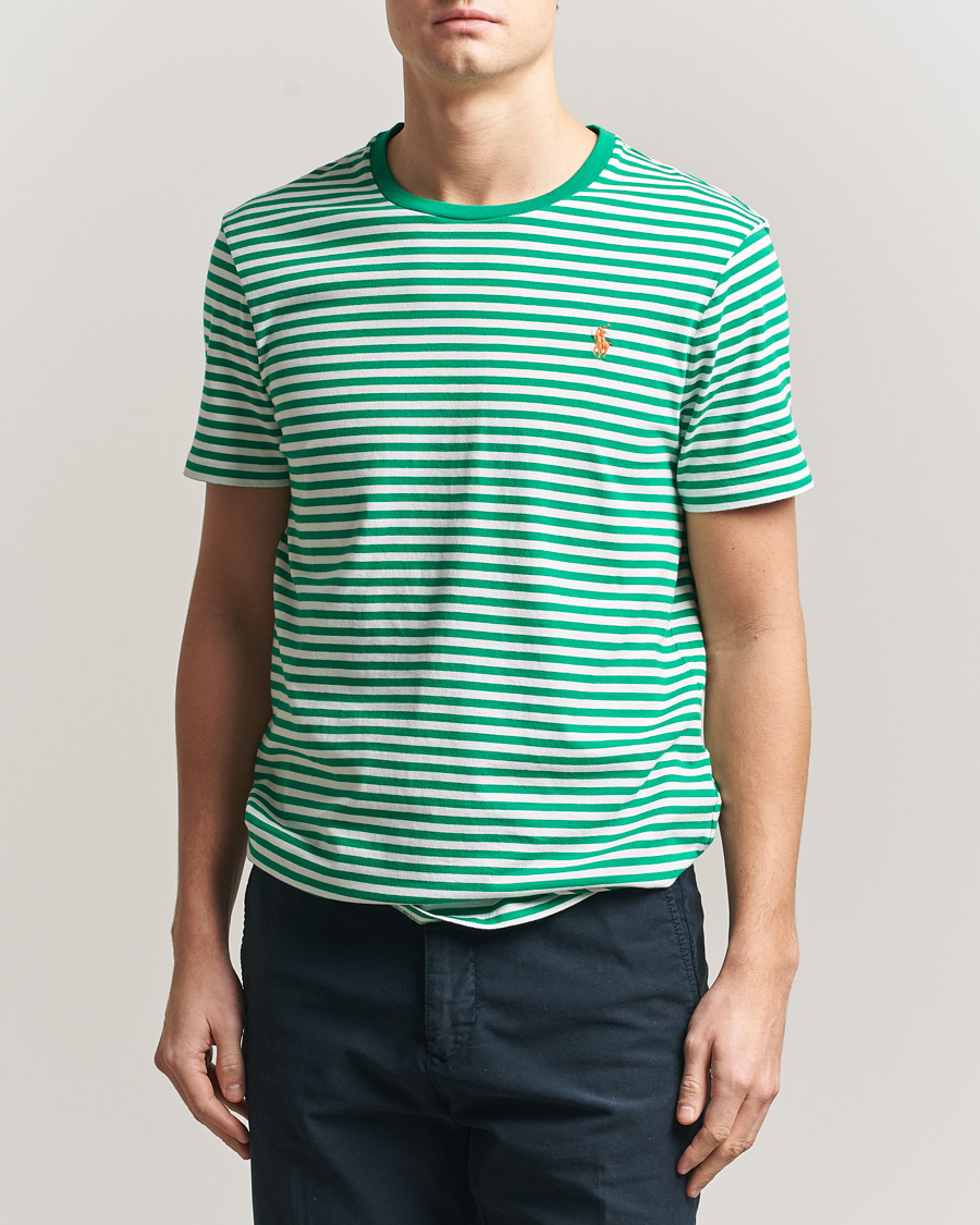 Uomini | T-shirt | Polo Ralph Lauren | Crew Neck Striped T-Shirt Billiard/White
