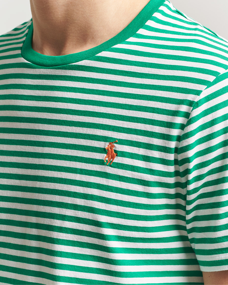 Uomini | T-shirt | Polo Ralph Lauren | Crew Neck Striped T-Shirt Billiard/White