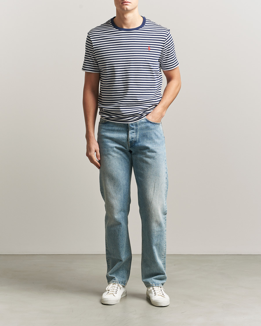 Uomini | T-shirt | Polo Ralph Lauren | Crew Neck Striped T-Shirt Newport Navy/White