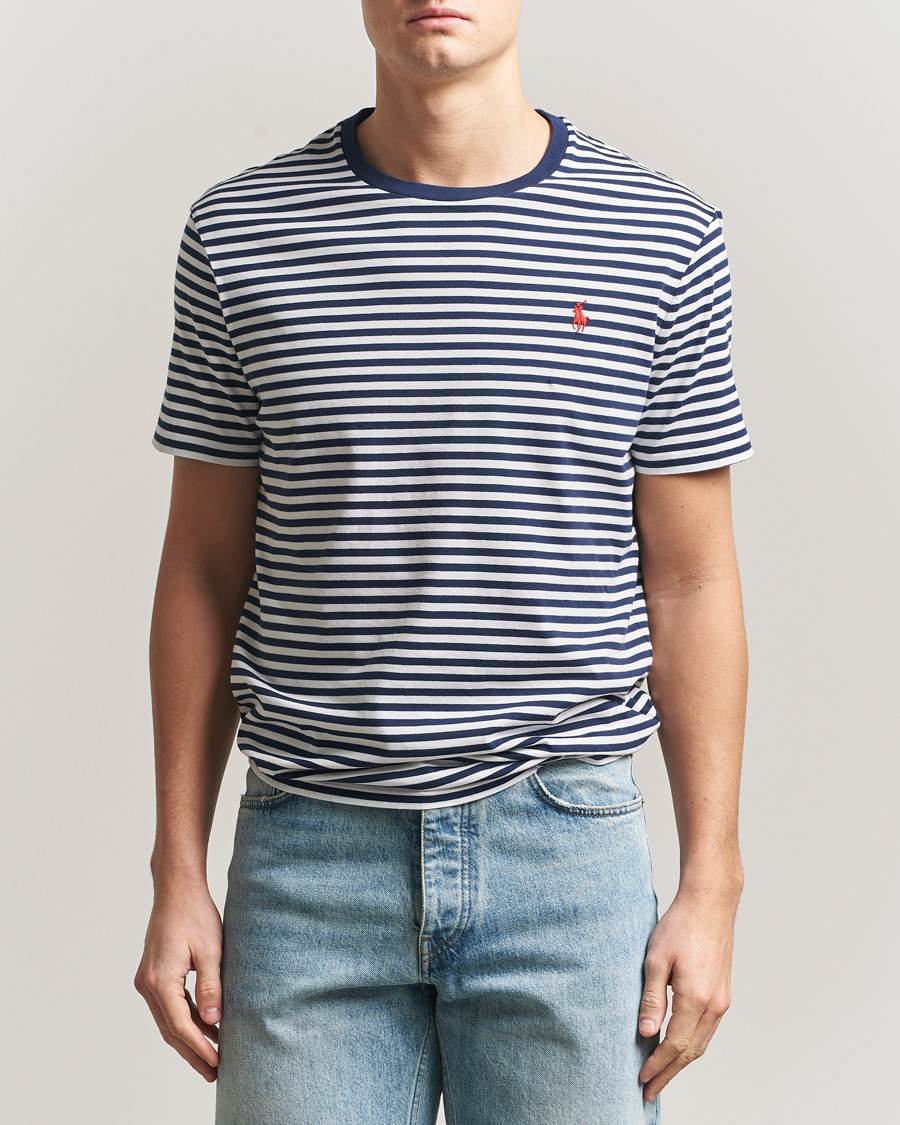 Uomini | T-shirt | Polo Ralph Lauren | Crew Neck Striped T-Shirt Newport Navy/White