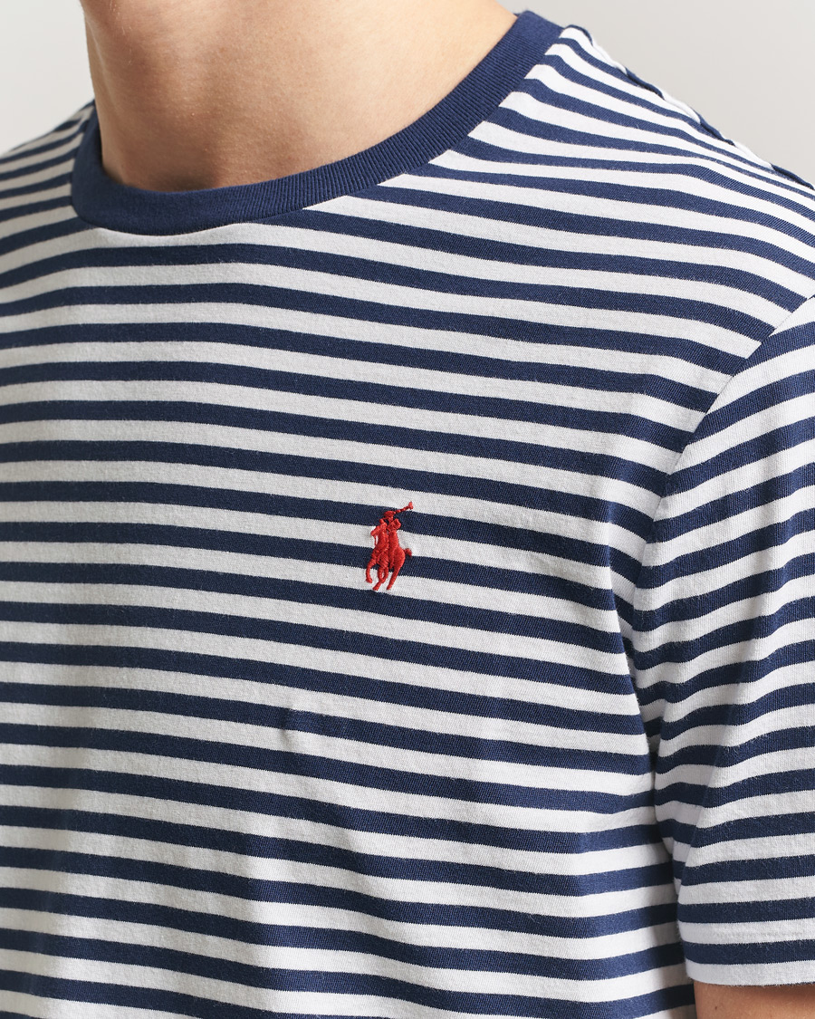 Uomini | T-shirt | Polo Ralph Lauren | Crew Neck Striped T-Shirt Newport Navy/White