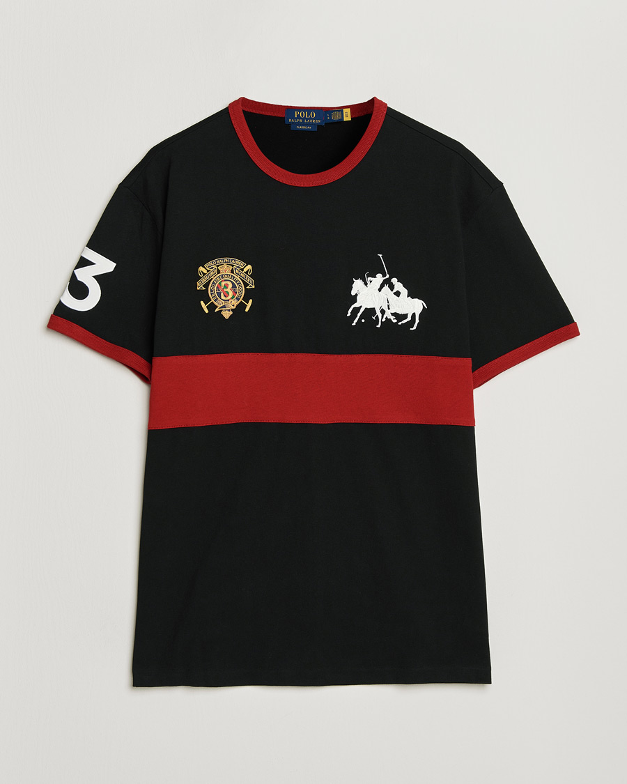 Uomini | T-shirt | Polo Ralph Lauren | Jersey Logo T-Shirt Polo Black/Sweet Tomato