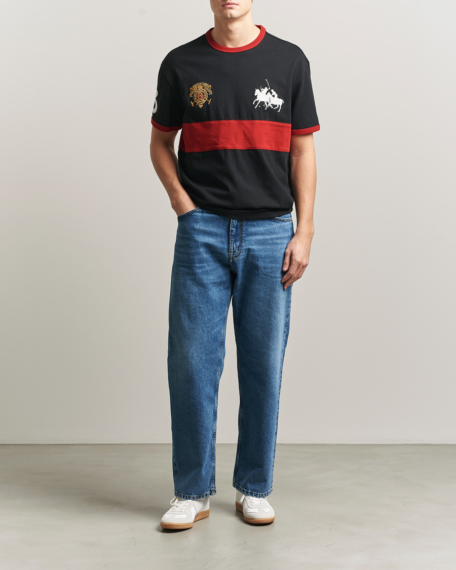 Uomini | T-shirt | Polo Ralph Lauren | Jersey Logo T-Shirt Polo Black/Sweet Tomato