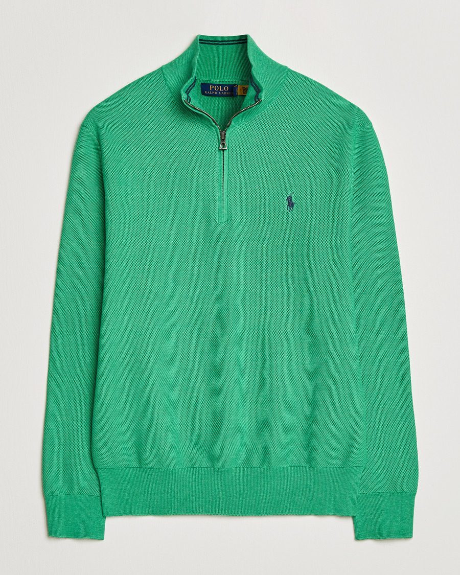 Uomini | Maglieria | Polo Ralph Lauren | Textured Half Zip Palm Green Heather