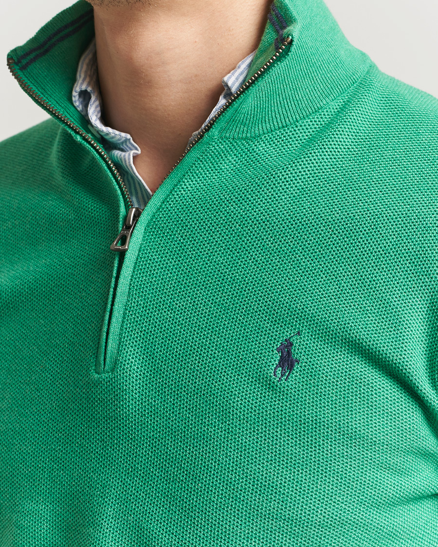 Uomini | Maglieria | Polo Ralph Lauren | Textured Half Zip Palm Green Heather