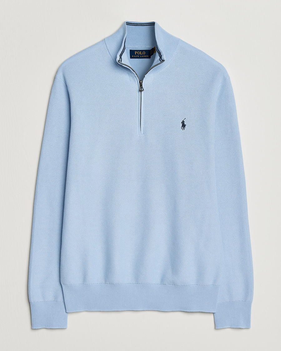 Uomini | Maglieria | Polo Ralph Lauren | Textured Half Zip Office Blue