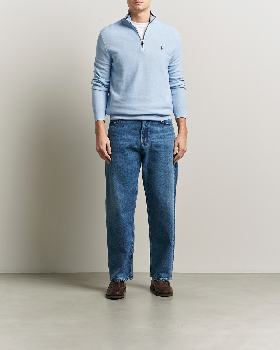 Uomini | Maglieria | Polo Ralph Lauren | Textured Half Zip Office Blue