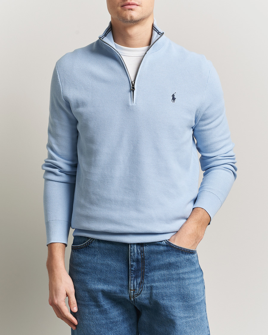 Uomini | Maglieria | Polo Ralph Lauren | Textured Half Zip Office Blue