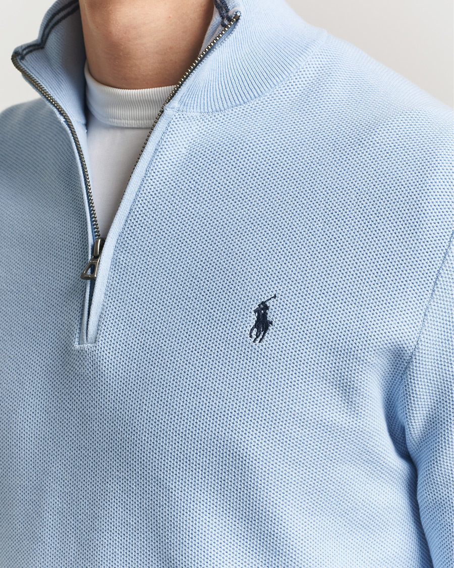 Uomini | Maglieria | Polo Ralph Lauren | Textured Half Zip Office Blue