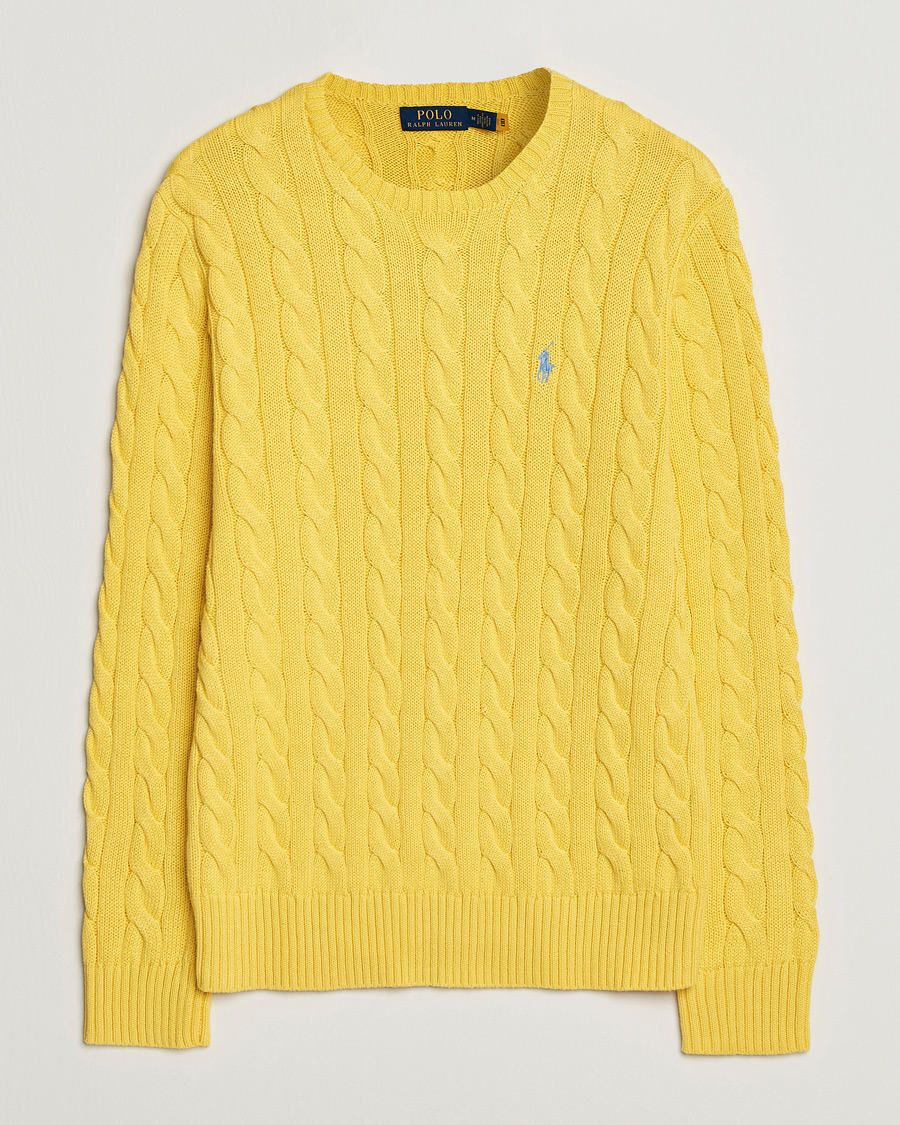 Uomini | Maglieria | Polo Ralph Lauren | Cotton Cable Pullover Sunfish Yellow