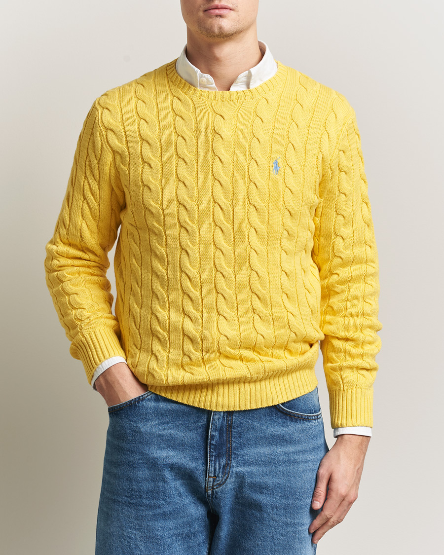 Uomini | Maglieria | Polo Ralph Lauren | Cotton Cable Pullover Sunfish Yellow