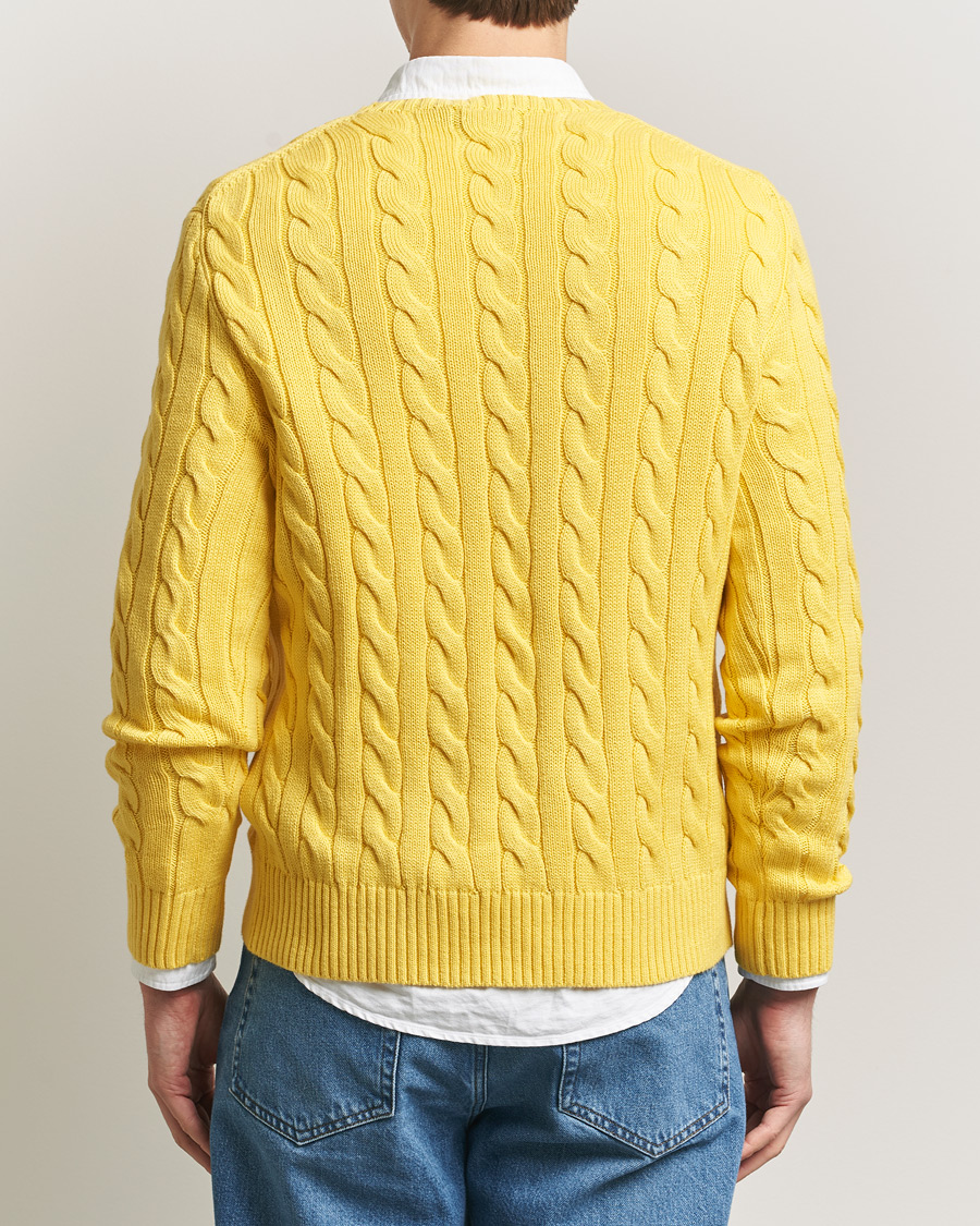 Uomini | Maglieria | Polo Ralph Lauren | Cotton Cable Pullover Sunfish Yellow