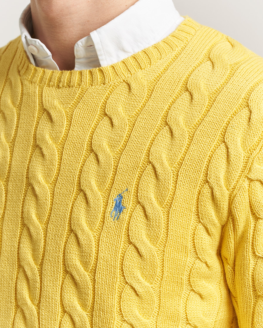 Uomini | Maglieria | Polo Ralph Lauren | Cotton Cable Pullover Sunfish Yellow