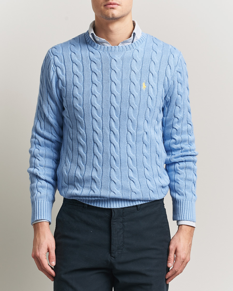Uomini | Maglieria | Polo Ralph Lauren | Cotton Cable Pullover Austin Blue