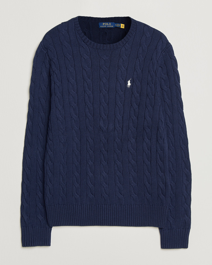 Uomini | Maglieria | Polo Ralph Lauren | Cotton Cable Pullover Bright Navy