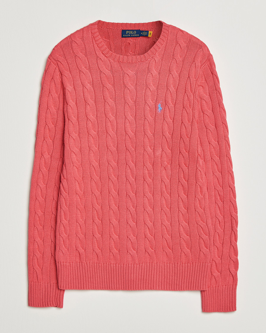 Uomini | Maglieria | Polo Ralph Lauren | Cotton Cable Pullover Pale Red