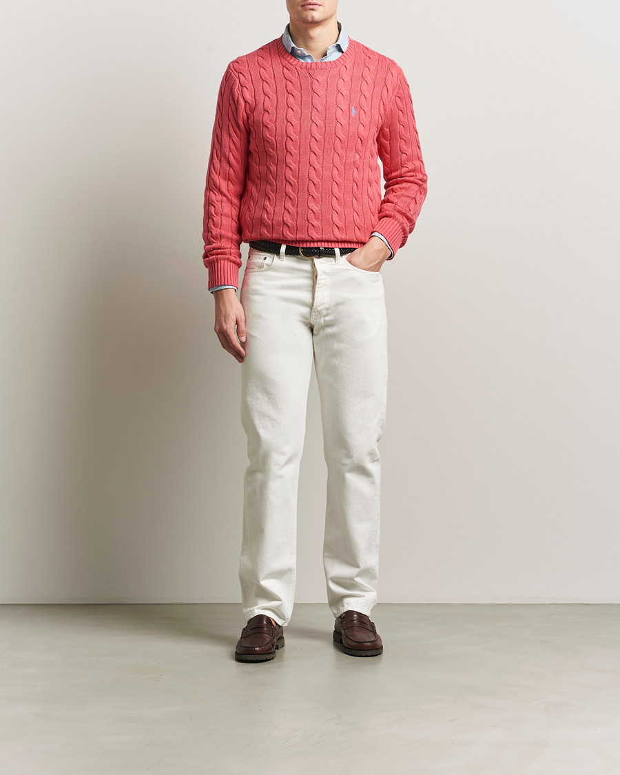 Uomini | Maglieria | Polo Ralph Lauren | Cotton Cable Pullover Pale Red