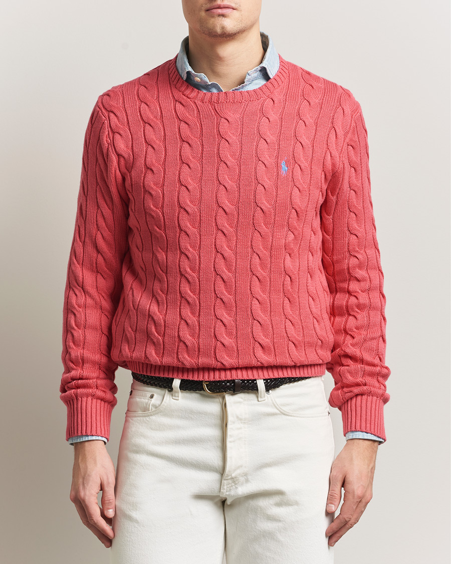 Uomini | Maglieria | Polo Ralph Lauren | Cotton Cable Pullover Pale Red