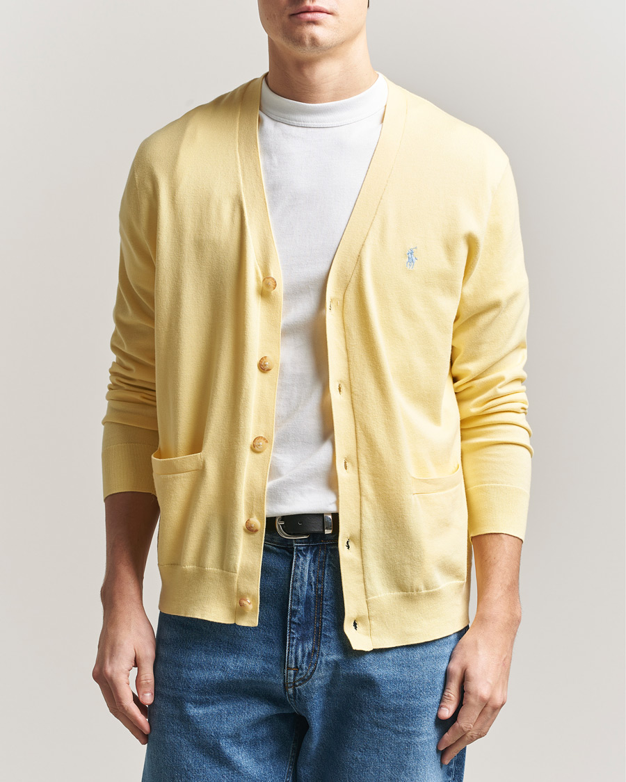 Uomini | Maglieria | Polo Ralph Lauren | Cotton Cardigan Wicket Yellow