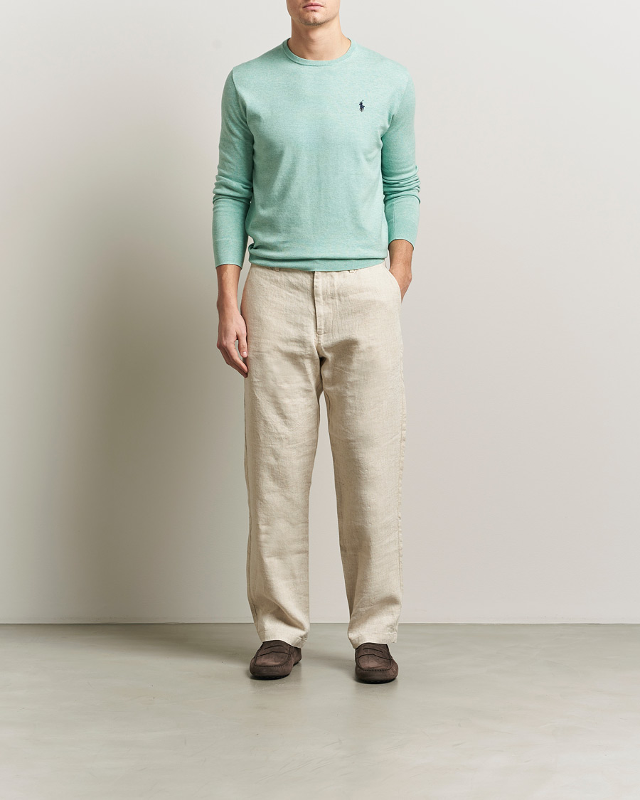 Uomini | Maglieria | Polo Ralph Lauren | Cotton Crew Neck Sweater Green Heather