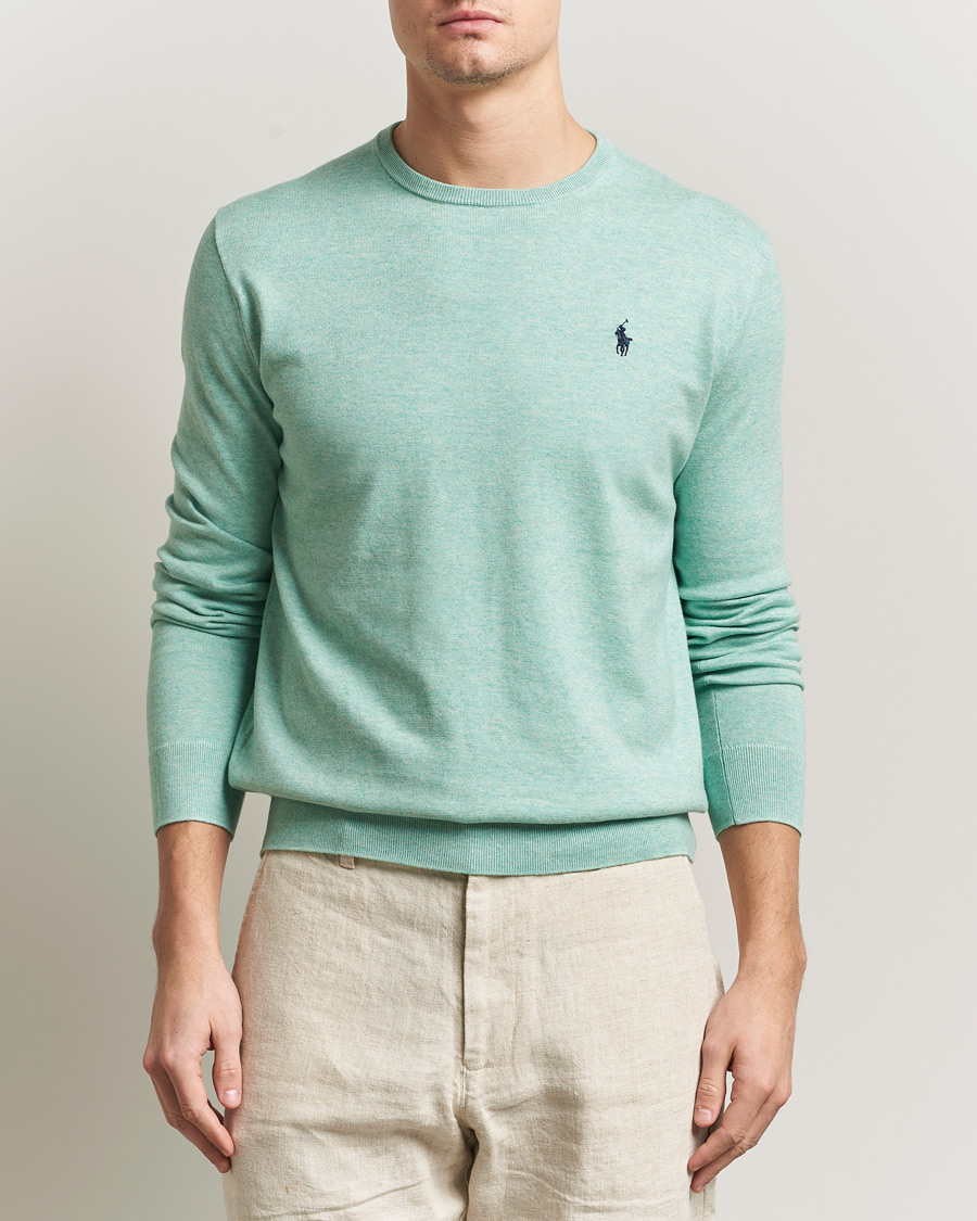 Uomini | Maglieria | Polo Ralph Lauren | Cotton Crew Neck Sweater Green Heather