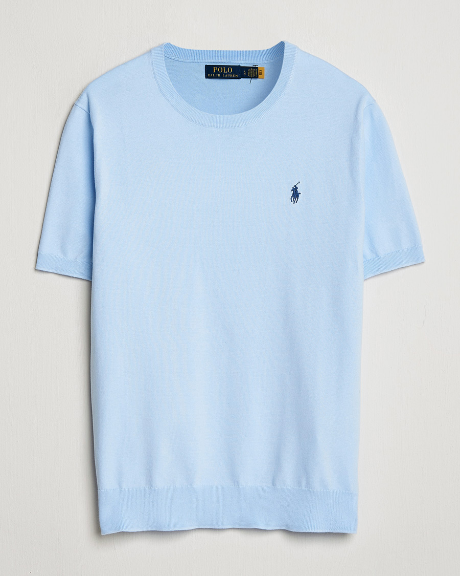 Uomini | T-shirt | Polo Ralph Lauren | Knitted Short Sleeve T-Shirt Office Blue