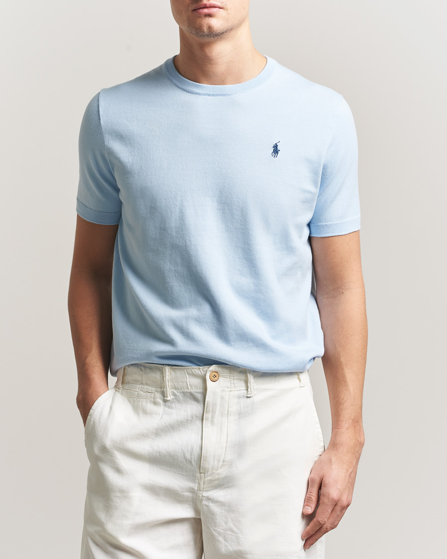 Uomini | T-shirt | Polo Ralph Lauren | Knitted Short Sleeve T-Shirt Office Blue