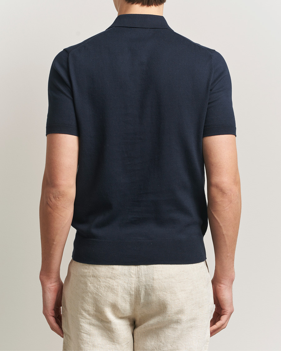 Uomini | Polo | Polo Ralph Lauren | Knitted Short Sleeve Polo Hunter Navy