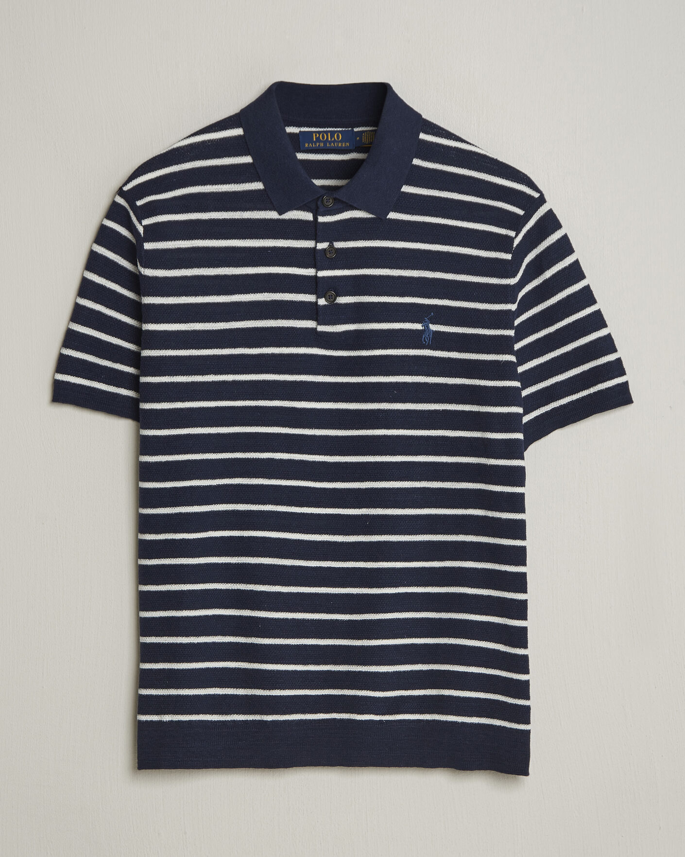 Uomini | Polo | Polo Ralph Lauren | Cotton Blend Striped Polo Bright Navy Combo