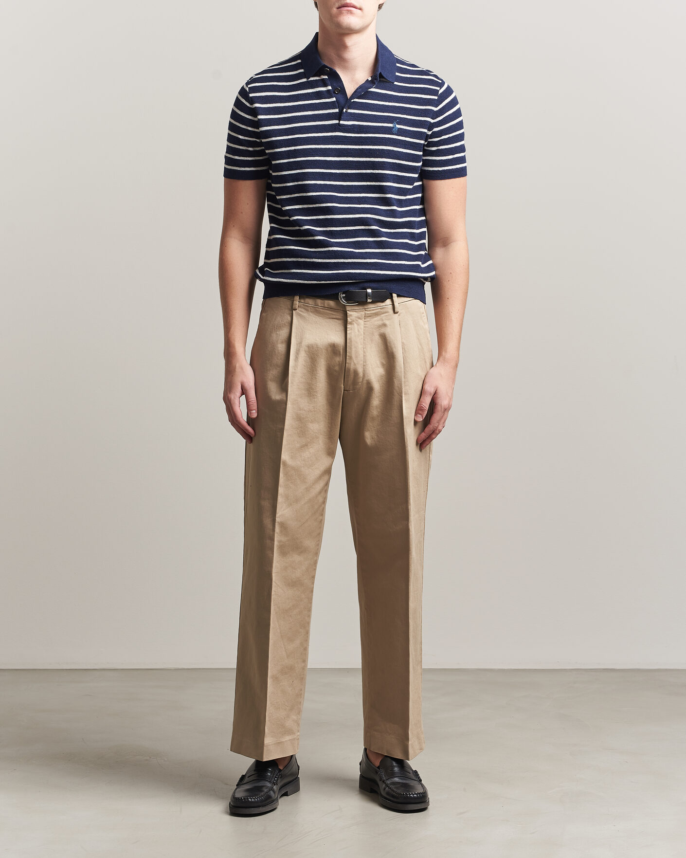 Uomini | Polo | Polo Ralph Lauren | Cotton Blend Striped Polo Bright Navy Combo