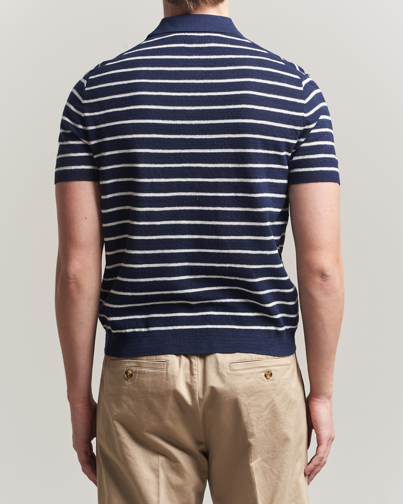 Uomini | Polo | Polo Ralph Lauren | Cotton Blend Striped Polo Bright Navy Combo
