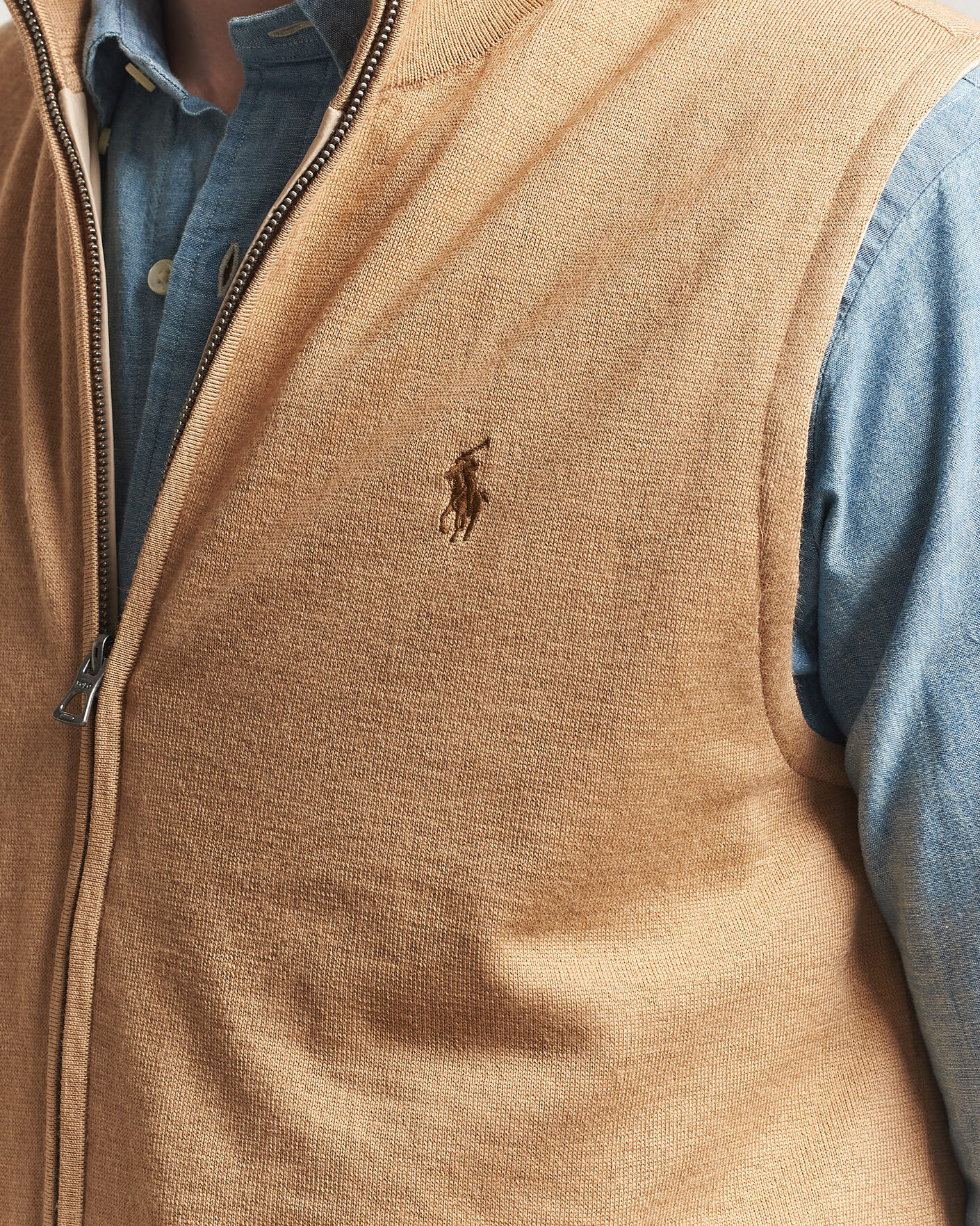 Uomini | Maglieria | Polo Ralph Lauren | Wool Blend Vest Camel Combo