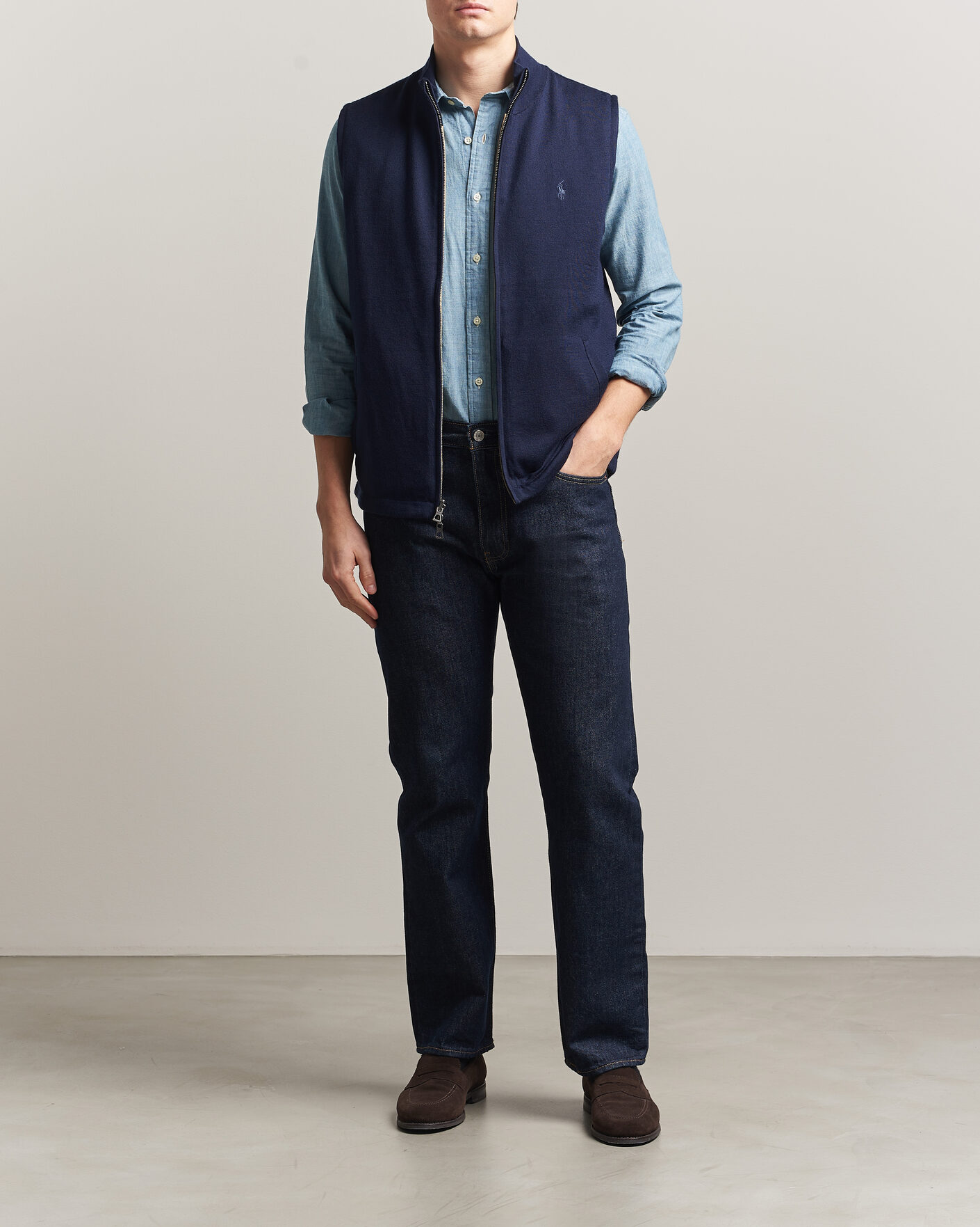 Uomini | Maglieria | Polo Ralph Lauren | Wool Blend Vest Navy Combo