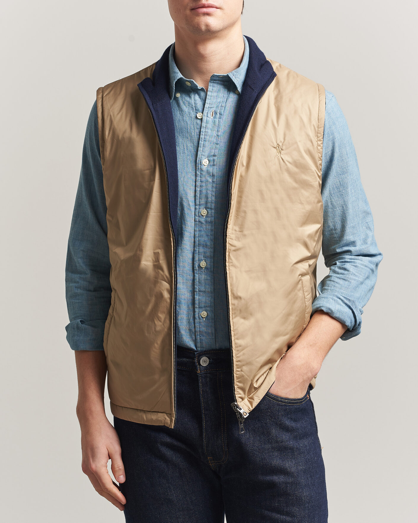 Uomini | Maglieria | Polo Ralph Lauren | Wool Blend Vest Navy Combo