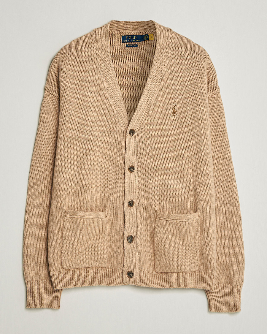 Uomini | Maglieria | Polo Ralph Lauren | Cotton Cardigan Camel Melange