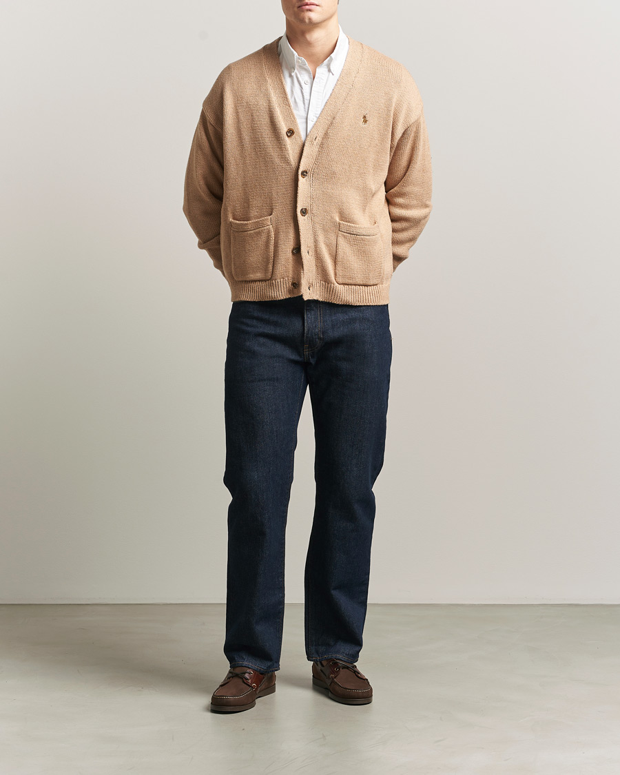 Uomini | Maglieria | Polo Ralph Lauren | Cotton Cardigan Camel Melange