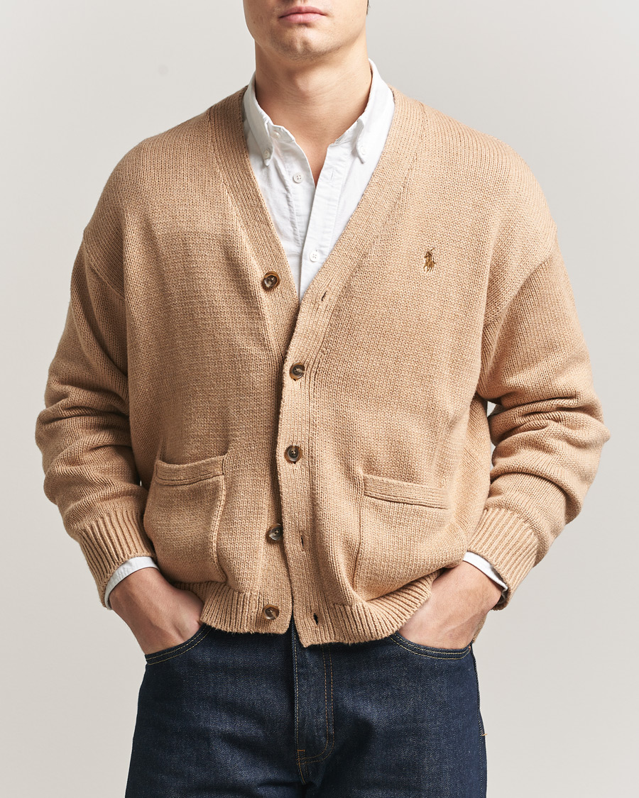 Uomini | Maglieria | Polo Ralph Lauren | Cotton Cardigan Camel Melange