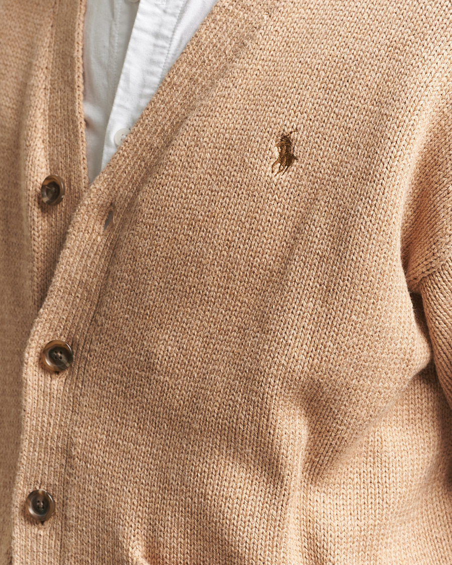 Uomini | Maglieria | Polo Ralph Lauren | Cotton Cardigan Camel Melange