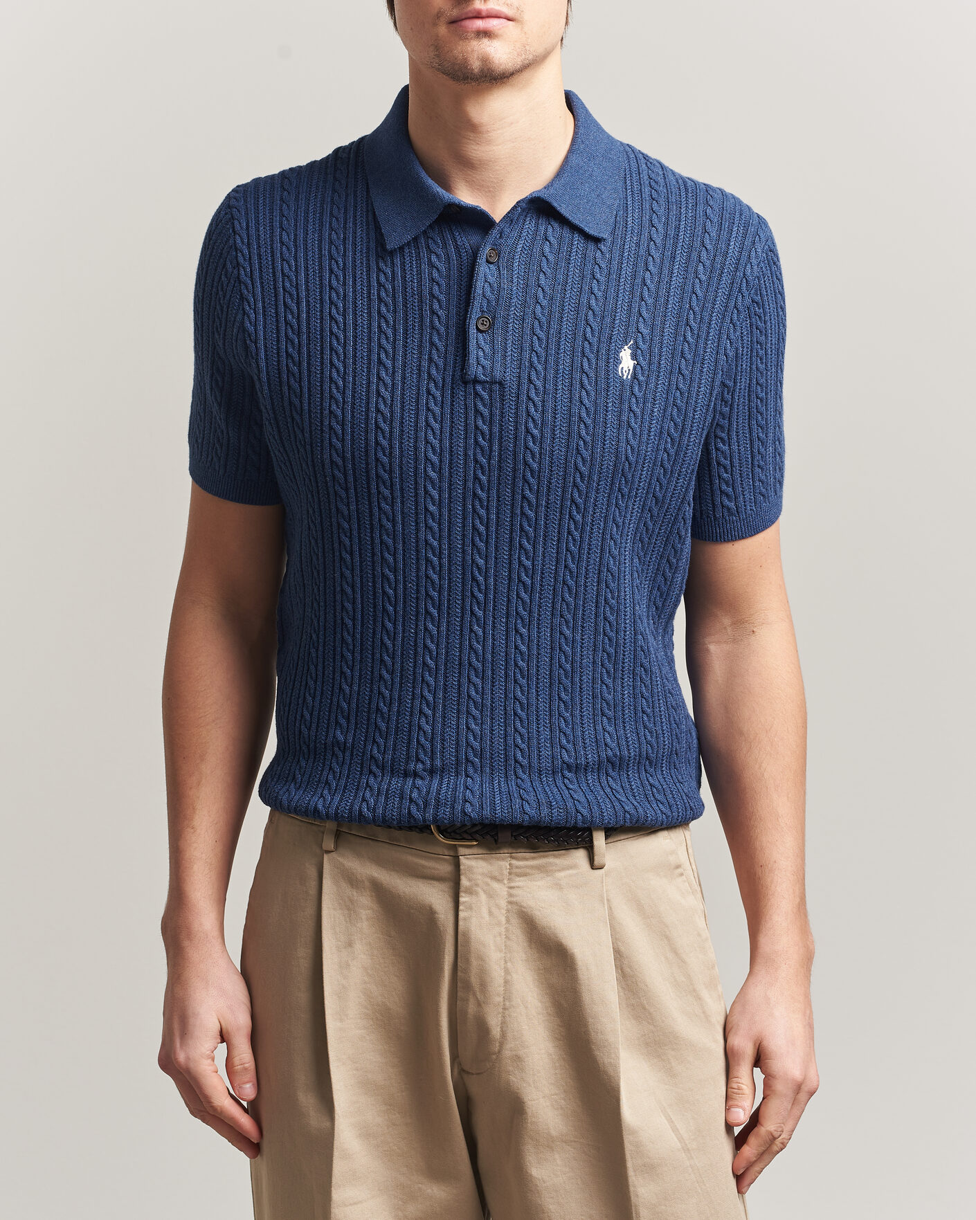 Uomini | Polo | Polo Ralph Lauren | Cotton Polo Rustic Navy Heather