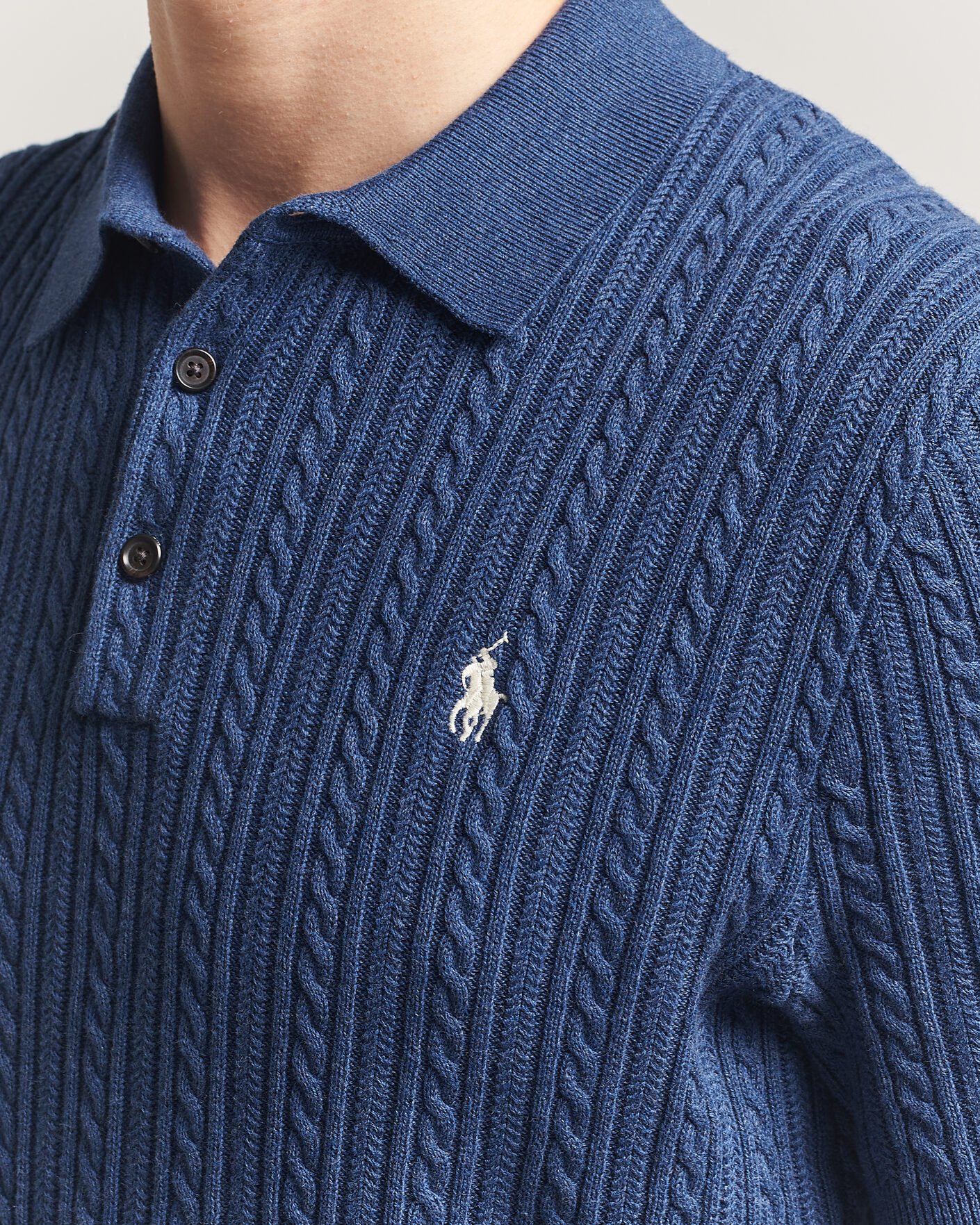 Uomini | Polo | Polo Ralph Lauren | Cotton Polo Rustic Navy Heather
