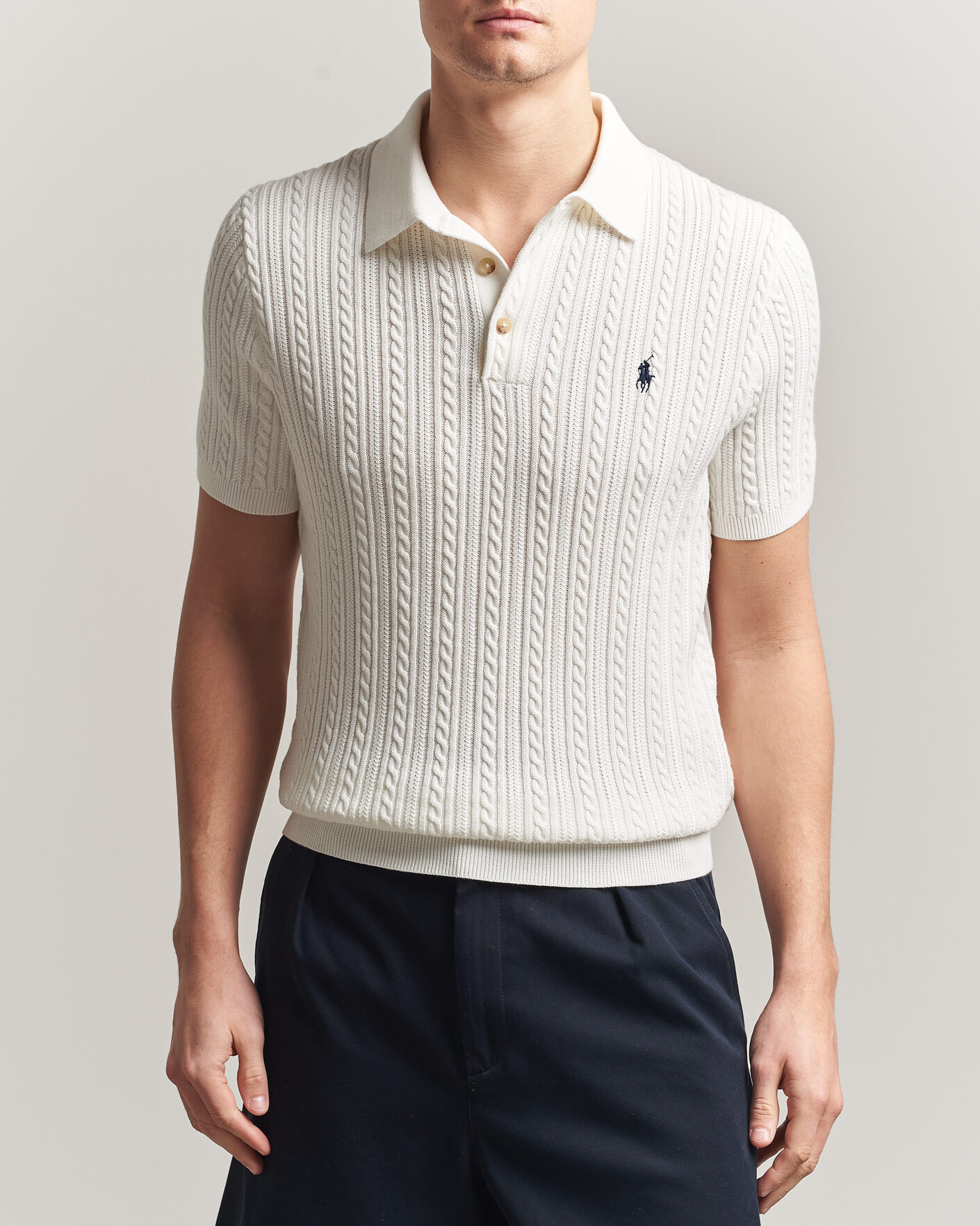 Uomini | Polo | Polo Ralph Lauren | Cotton Polo Deckwash White/Navy