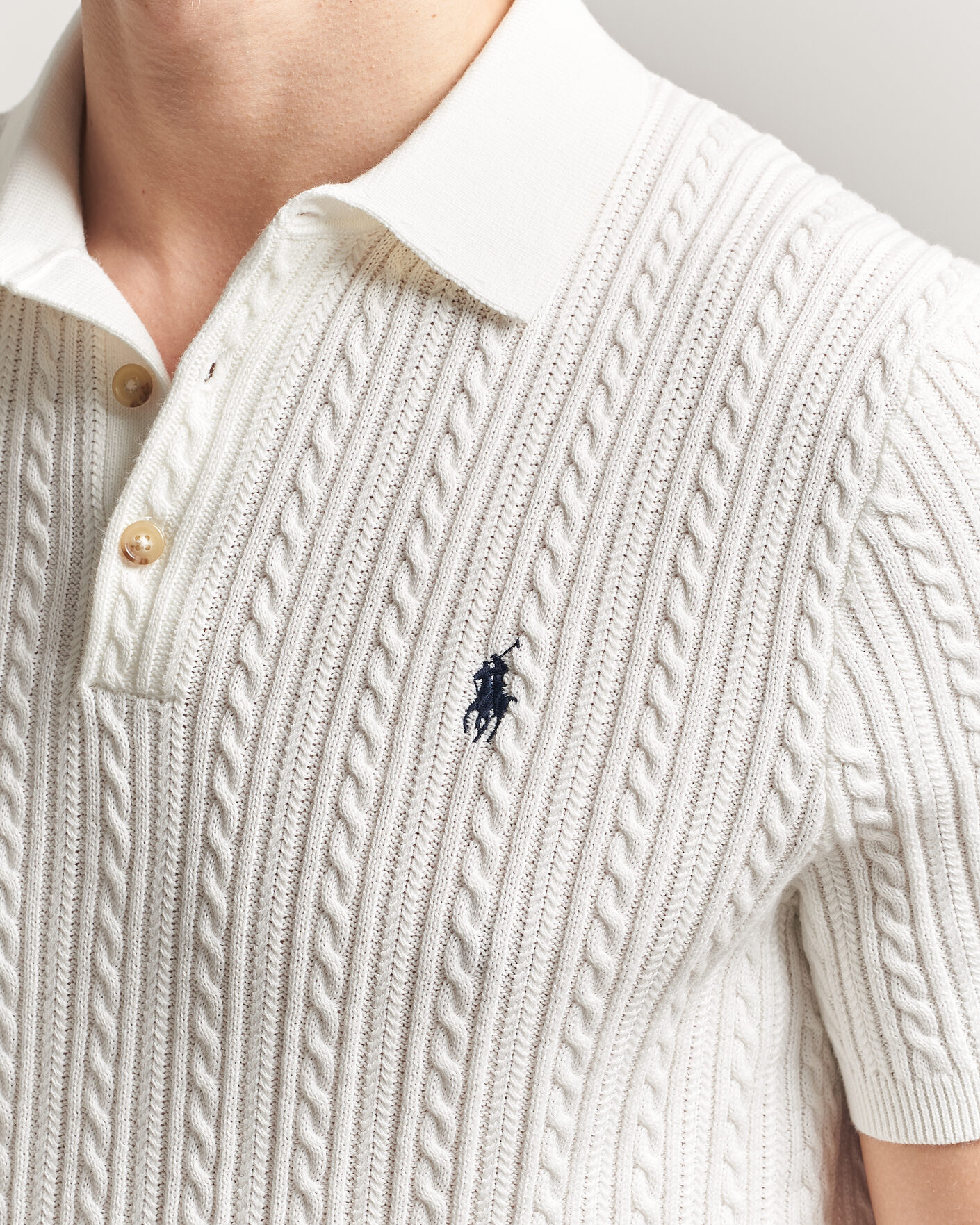Uomini | Polo | Polo Ralph Lauren | Cotton Polo Deckwash White/Navy