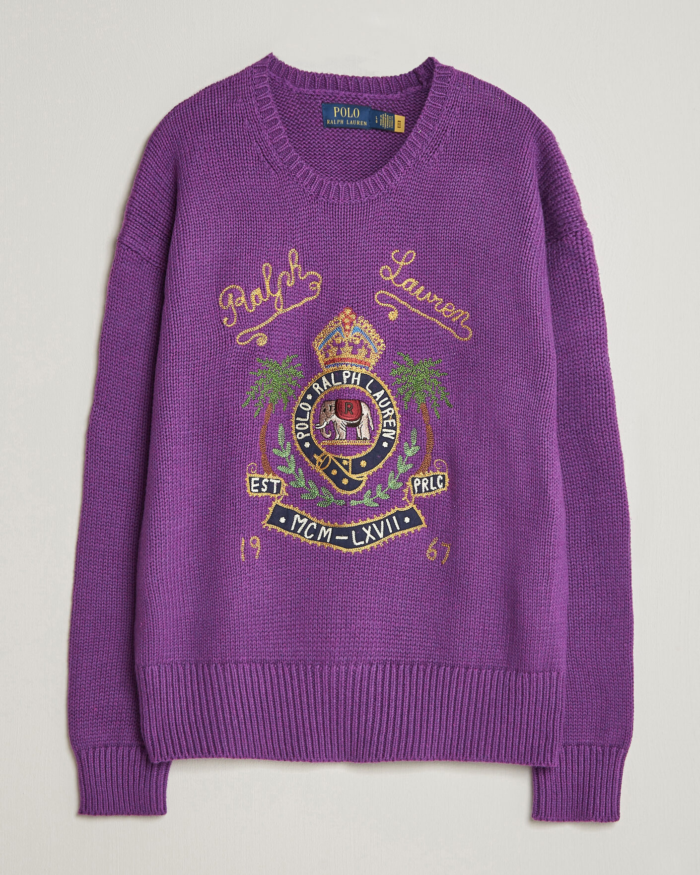 Uomini | Maglieria | Polo Ralph Lauren | Cotton Logo Sweater Purple Heahter